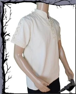 Mittelalter Kurzarm Sommer Markthemd mit geschnürten Ärmeln - Behar  Inter Moden - Bild 1 von 6