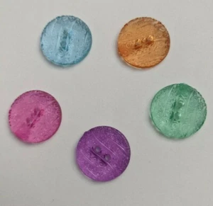 Round Clear Glasslike Button - 18mm  / 3/4 inch - Dill Buttons (Choose Color) - Picture 1 of 6