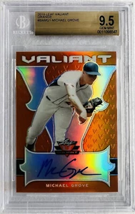 2018 LEAF VALIANT ORANGE #BAMG1 MICHAEL GROVE Beckett 9.5 GEM MINT Condition - Picture 1 of 3