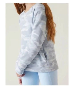 ATHLETA Sweatshirt - Heather Blue - NWT Girls XXL 16 - Picture 1 of 3