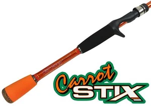 Carrot Stix BAIT CASTING 6'6" to 7'6" Light Medium Heavy WILD ORANGE Fishing Rod - Picture 1 of 4