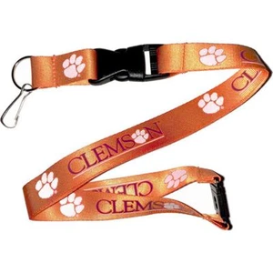 Clemson Tigers Lanyard Breakaway Clip Key Chain - Picture 1 of 1