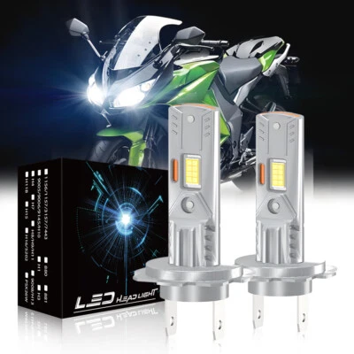 2PCS H7 LED Headlight Bulbs For Yamaha YZF R6 2003-2015 2004 2005 2006 2007 2008 - Image 1 of 4