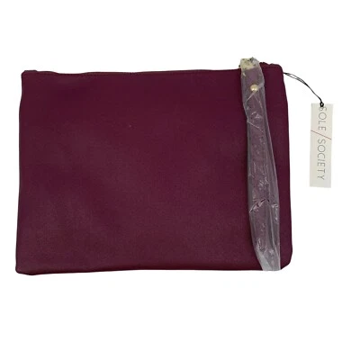 Mini bolso de maquillaje Sole Society Lewis bolso sin asas rojo imitación cuero estuche nuevo Foto 1 de 4