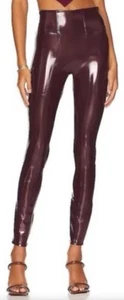NWT SPANX Women’s Faux Patent Leather Leggings High Waisted Pants Ruby S Petite - Picture 1 of 7