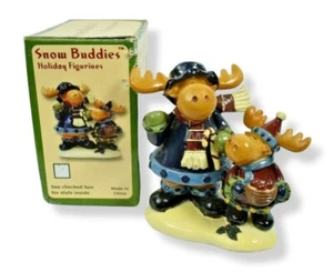 Akcents Snow Buddies Moose 5in Tall Holiday Figurines with Box - Picture 1 of 11