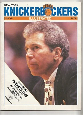 Programa de baloncesto Knicks vs Cavs 20 de marzo de 1991 ---- Patrick Ewing en muy buena condición Foto 1 de 2