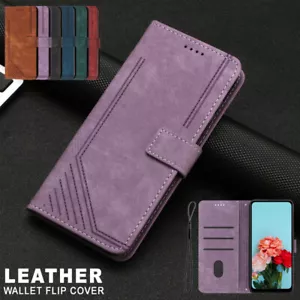For Samsung S25 S24 S23 S22 S21 Ultra Plus FE Case Magnetic Leather Wallet Cover - Picture 1 of 37