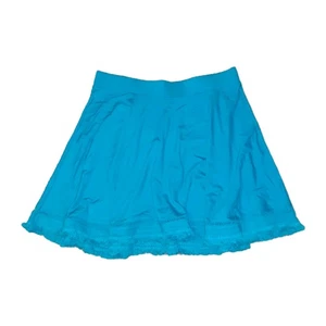 Torrid Skirt Womens Size 2 Teal Circle Skirt Fringe Soft Elastic Waist Stretchy - Picture 1 of 8