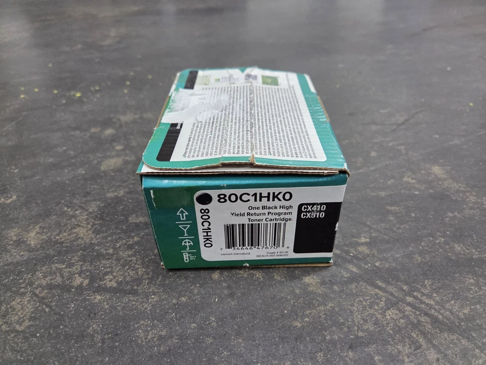 Lexmark 80C1HK0 Genuine Toner Cartridge Damaged Box for CX410 CX510 - Image 1 of 4