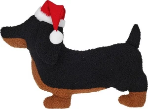 Kissen Dackel Sofakissen Hund Weihnachten Braun Schwarz 38cm Deko - Bild 1 von 2