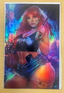 Mary Jane Cosplay Venom T-Shirt CHROME by Ale Borgobello BooKoo Excl. Spider-Man - Picture 1 of 1