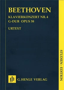 Study Score Beethoven Piano Concerto G Major Op 58 No 4 Duet Henle Urtext Book - Picture 1 of 1