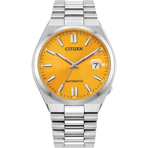 Citizen Herrenuhr Tsuyosa Automatik 40mm NJ0150-56Z silber gelbes Zifferblatt Uhr - Bild 1 von 10