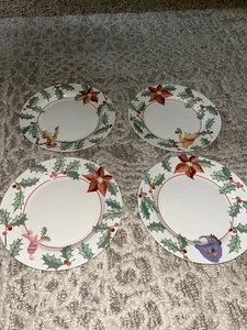 Disney Winnie the Pooh & Piglet Tigger Eeyore 9" Dinner Plates Set of 4 NEW - Picture 1 of 6