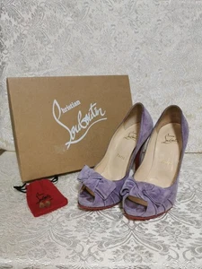 Christian Louboutin Madame Butterfly 120 decolte tacco aperto viola taglia EU37 - Foto 1 di 24