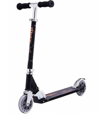 JD Bug Classic Street 120 Matt Black Kids Foldable Scooter - Image 1 of 4