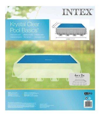 Intex 4m x 2m SOLARABDECKUNG rechteckig Ultra Frame Swimming Pool #28028 - Bild 1 von 2