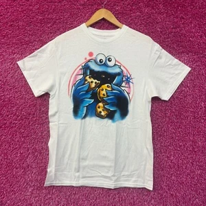 Camiseta Cookie Monster Aerógrafo Dibujos Animados Plaza Sésamo M - Imagen 1 de 4