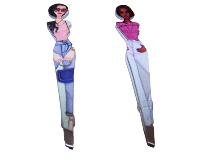 LOT OF 2 LADY TWEEZERS BY BEAUTY SECRETS  SLANTED TIP - Image 1 of 4