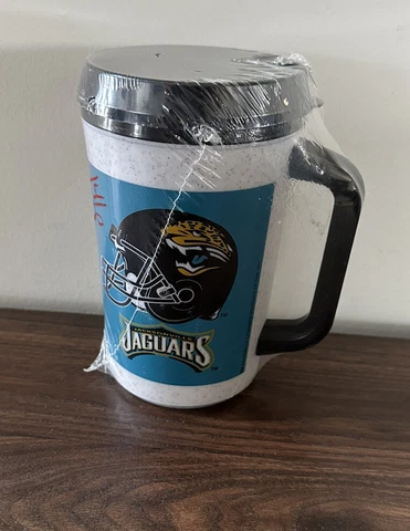 Jacksonville Jaguars Travel Mug Aladdin 7-11 NFL 90's Vintage Brand New Sealed Cover