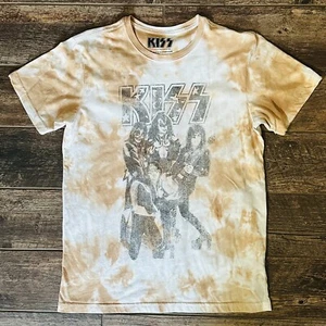 KISS Army Graphic T-Shirt Brown Camo Concert Tee Size Medium Gene Paul Peter Ace - Picture 1 of 5