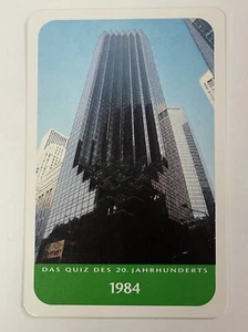 1998 HARENBERG “1984” TRUMP TOWER QUIZ CARD - Picture 1 of 2