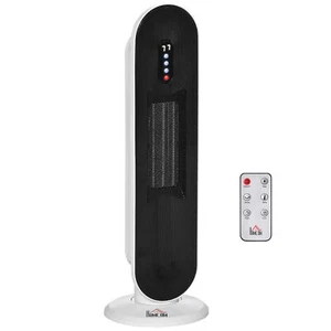 Portable Ceramic Space Heater Indoor Tower Fan 45° Oscillation & Remote Control - Picture 1 of 12