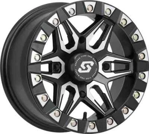 Llanta Sedona Split 6 Plata 14x7 4/110 5+2 Yamaha Big Bear 400 4x4 IRS 07-12 - Imagen 1 de 4