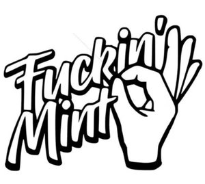 F* Mint White Vinyl Decal Sticker - Foto 1 di 1
