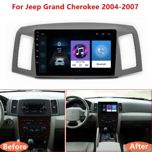 For 2004-07 Jeep Grand Cherokee Android WiFi Stereo Radio GPS Navigation 10.1'' - Picture 1 of 12