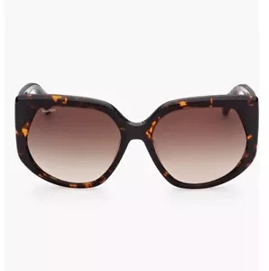 NWT Max Mara MM0013 52F 58mm Oversized Gradient Sunglasses Dark Havanna - Picture 1 of 12