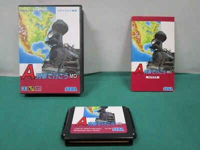 Mega-Drive Genesis -- Take to the A Train -- box & manual. JAPAN GAME. MD. 11606 - Image 1 of 4
