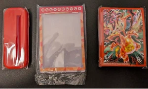 Pokemon Charizard EX Colección Premium Ultra Pro Soporte de Exhibición de Cartas + Fundas - Imagen 1 de 1