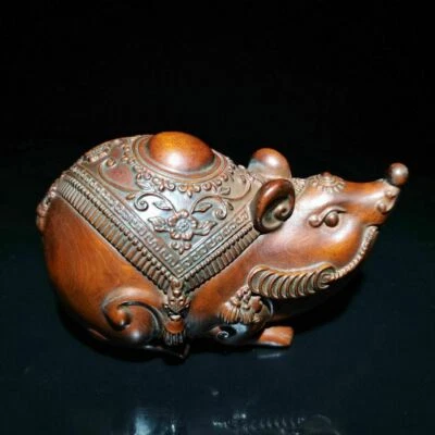 Escultura de madera de 3,3 pulgadas talla de estatua rara - Foto 1 de 4