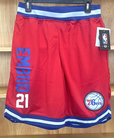Joel Embiid Basketball Philadelphia 76ers NBA Shorts! NEW!! Rare!! SZ M Cover