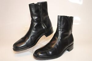 Florsheim Regent Mens 7 D Black Leather Zip Up Chelsea Ankle Boots 11087-01