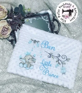personalised baby blanket,baby shower. Birth announcement gift. Baby Boy Blanket - Picture 1 of 1