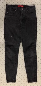 Guess Jeans Women 27 Reg Skinny Black Distressed Vintage Los Angelos 1981 - Picture 1 of 16
