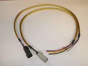 Harley 07 - 13 switch wiring custom BRASS 30 X 36 " Molex plugs wire extension - Picture 1 of 3
