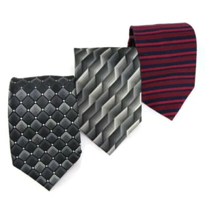 Lote de 3 corbatas de seda para hombre Van Heusen 59"x3,5" usadas en excelente estado - Imagen 1 de 5