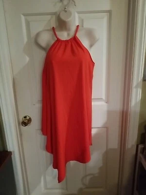 Vestido Xoxo Naranja Sin Mangas Pañuelo Parte Inferior Talla Pequeña Foto 1 de 4