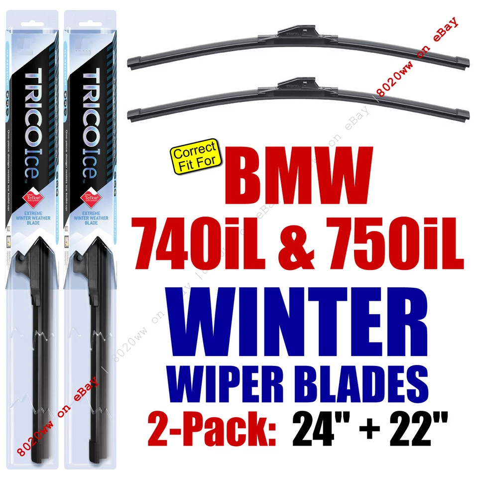 WINTER Wipers 2pk Super-Premium fit 1991-2001, 2015 BMW 740iL 750iL 35220/240 - Image 1 of 1