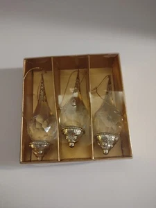 (3) Plexiglas Kunststoff klar Prisma Eiszapfen Kugel Weihnachtsschmuck Taiwan  - Bild 1 von 6