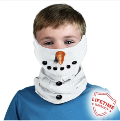 OBTÉN 3 máscaras $9,99 FROSTY SA armadura de sal muñeco de nieve niño máscara facial cuello polaina tubo Foto 1 de 4
