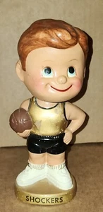 Muñeca Bobblehead de baloncesto vintage de la Universidad Estatal de Wichita WSU - Imagen 1 de 8