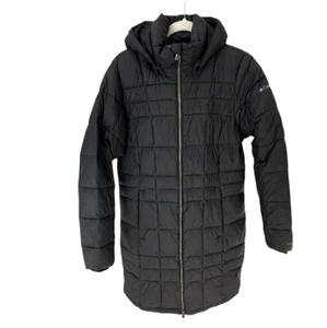 Columbia Women's Black Omni Heat Hooded Long Jacket Coat Size L - Picture 1 of 13