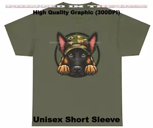 DigiPups Belgischer Malinois Hund Jagd Mütze Best Friend #1 Cartoon grün T-Shirt - Bild 1 von 5