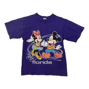 VTG 80s Walt Disney Velva Sheen Dancing Mickey Minnie Single Stitch Youth 10/12 - Picture 1 of 6