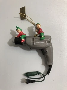 Vintage 1995 Christmas at SEARS Ornament - Elves on Craftsman Drill - Picture 1 of 4
